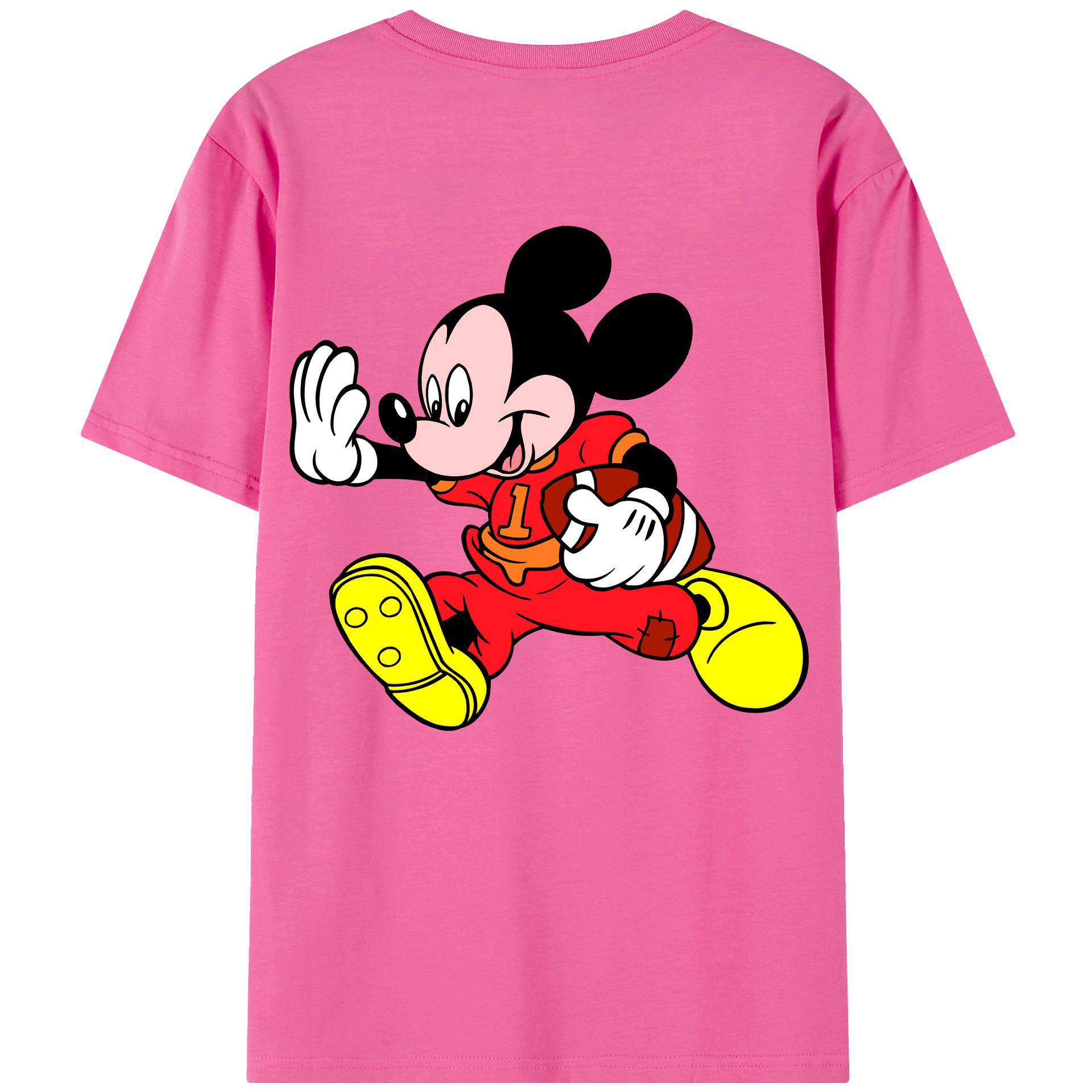 （画像用） ミッキーマウス Mickey Mouse レディース半袖Tシャツ(バックプリント)